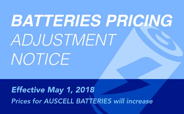 Auscell Batteries Adjustment Notice